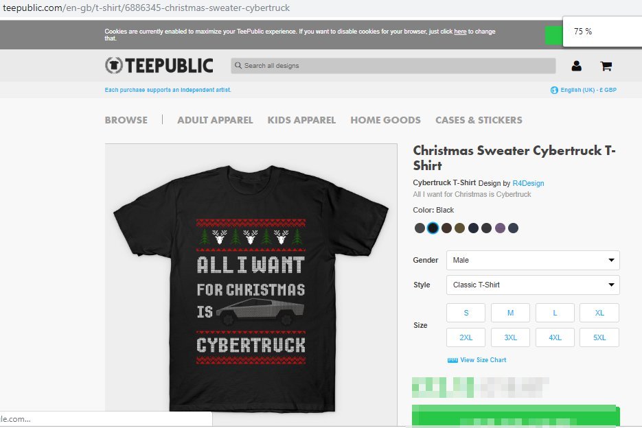 Скриншот с teepublic.com